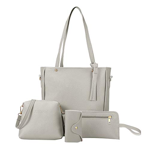 FZAI Woman Four-Piece Bag 2020 New Complete Set Women Daily Bag Accessories Shoulder Bag Messenger Bag Wallet Handbag