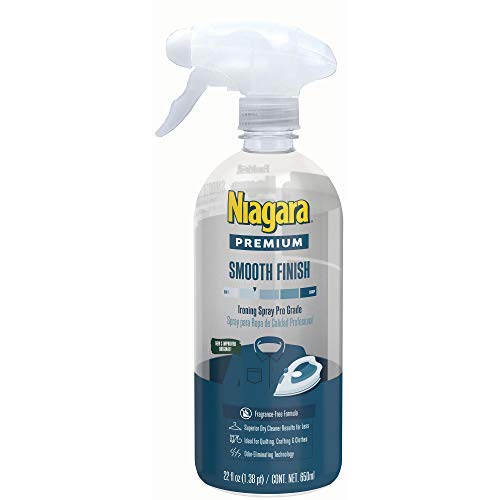 NIAGARA Spray Starch (22 Oz, 2 Pack) Trigger Pump Liquid Starch for Ironing, Non-Aerosol Spray on Starch, Reduces Ironing Time, No Flaking, Sticking or Clogging, Biodegradable Ingredients, Recyclable