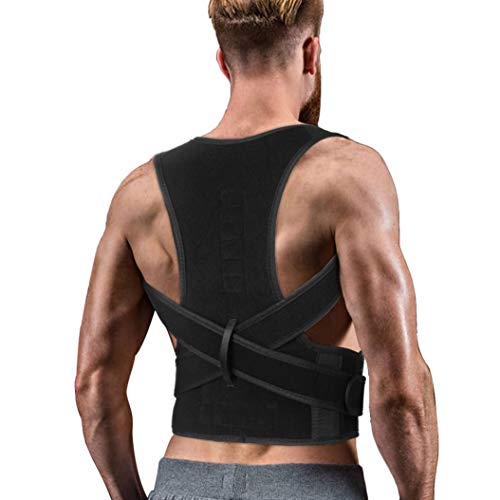 Back Brace Posture Corrector for Women Men - Back Lumbar Adjustable Support Shoulder Posture Support for Improve Posture Provide and Back Pain Relief - for Lower and Upper Back Pain