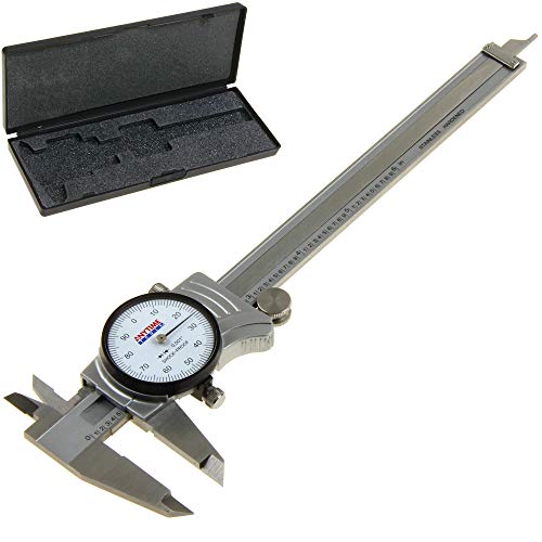 Anytime Tools Premium Dial Caliper 0-6'/0.001' Precision Double Shock Proof Solid Hardened Stainless Steel