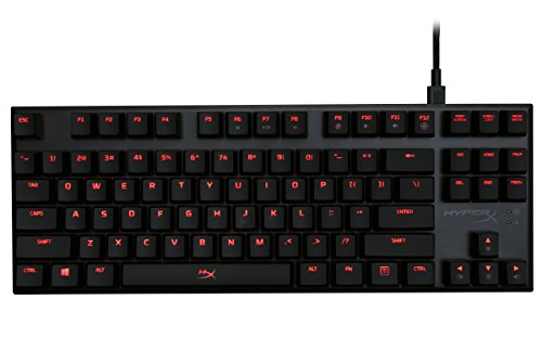 HyperX Alloy FPS Pro - Tenkeyless Mechanical Gaming Keyboard - 87-Key, Ultra-Compact Form Factor - Clicky - Cherry MX Blue - Red LED Backlit (HX-KB4BL1-US/WW)