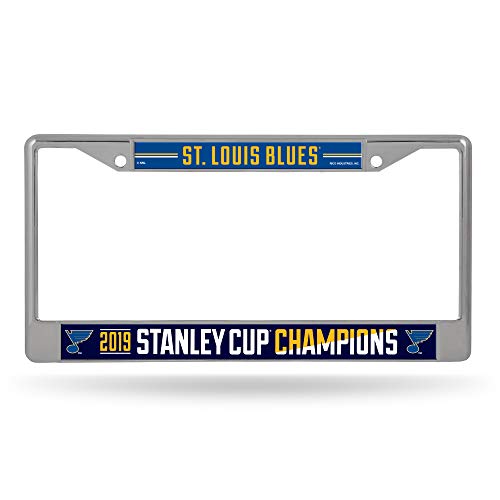 NHL St. Louis Blues 2019 Stanley Cup Champions Standard Chrome License Plate Frame