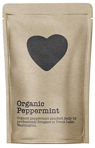 Organic Peppermint, 15-20 Servings, Eco-Conscious Zip Pouch, Caffeine Free, Pure Loose Leaf Tea Grown in America