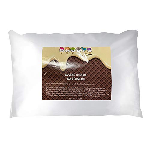 Brodys Soft Serve Mix, Cookies and Cream Ice Cream, 3 lb Bag (Works Great for Rolled Ice Cream)