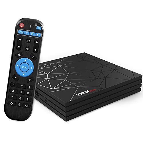 TV Box, TUREWELL T95 Max Android 9.0 TV Box Chip H6 Quad-core Cortex-A53 4GB RAM 32GB ROM Smart TV Box Support 3D 6K Ultra HD H.265 2.4GHz WiFi Ethernet HDMI [2019 Newest]