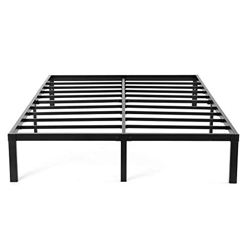 NOAH MEGATRON Heavy Duty King Platform Bed Frame,Slatted Bed Base 14 Inch Mattress Foundation Bed Frame,12 Inch Under-Bed Storage,No Box Spring Needed (King)