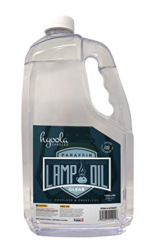 Hyoola 1-Gallon Liquid Paraffin Lamp Oil - Clear Smokeless, Odorless, Ultra Clean Burning Fuel for Indoor and Outdoor Use - Highest Purity Available Candles