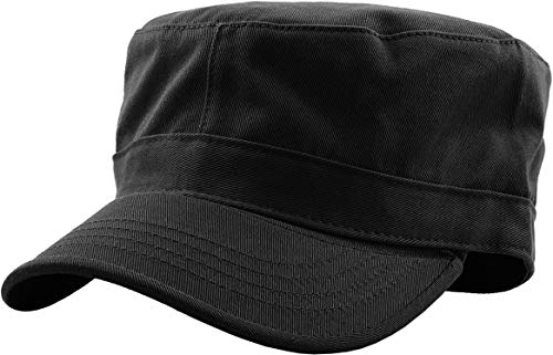KBK-1464 BLK M Cadet Army Cap Basic Everyday Military Style Hat