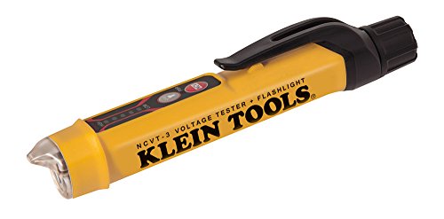 Klein Tools NCVT-3 Voltage Tester, Non-Contact Voltage Detector for AC and DC Dual Testing, Tester Pen Style with Flashlight
