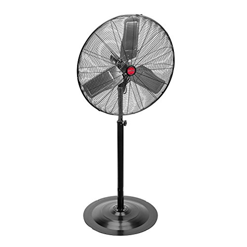 OEM TOOLS 30 Inch High-Velocity Oscillating Pedestal, New Model Commercial Fan, 30', Black