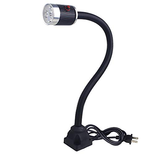 Led Flexible Gooseneck Light 900 Lumen 120 Volt Fixed With Screws Industrial Lighting Work Lamp for Machine Tools and Lathe