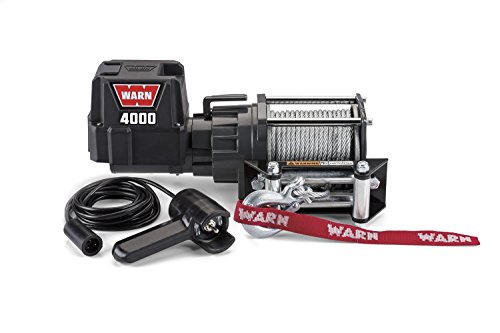 WARN 94000 4000 DC Series 12V Electric Winch with Steel Cable Rope: 7/32' Diameter x 43' Length, 2 Ton (4,000 lb) Capacity