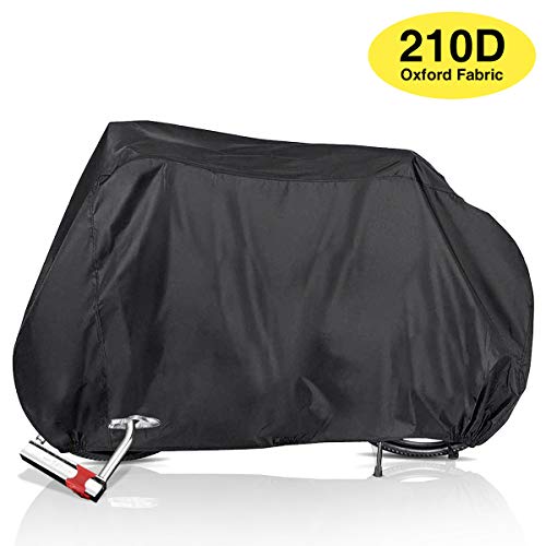 Audew Bike Cover Outdoor Waterproof Bicycle Cover with Lock Holes Windproof Dustproof UV Resistant for Mountain Bike Road Bike