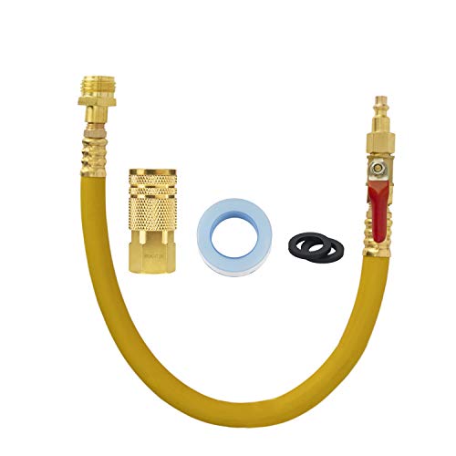 SUNGATOR Sprinkler Systems & RV Winterize Blowout Plug Kit with 12' Hose and Valve, Water Blow Out Adapter with 6-Ball Air Quick Connect for Irrigation Systems, Camper, Trailers, Boat, Motorhome