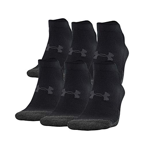 Under Armour Adult Performance Tech Low Cut Socks, 6-Pairs , Black , Shoe Size: Mens 9-12.5, Womens 11-13