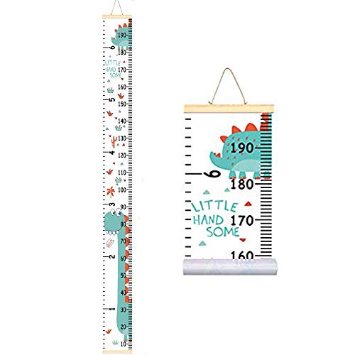 Removable Height Chart for Kids,Dinosaur Measuring Chart Ruler for Grandkids Height as Gifts,Nursey Decoration,Cute Canvas Measurement for Home