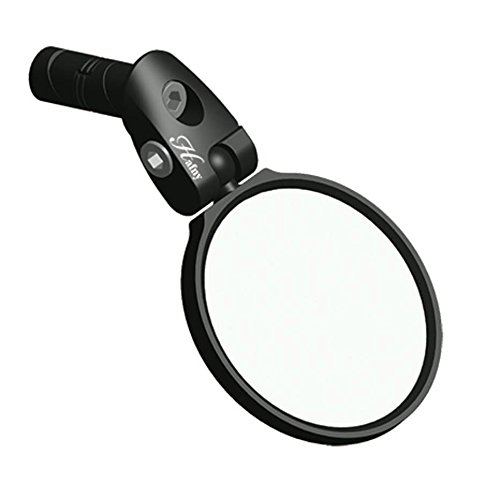 Hafny Bar End Bike Mirror, Stainless Steel Lens, Safe Rearview Mirror (Black 68 Diameter)