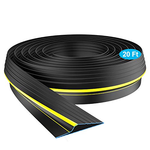 Universal Garage Door Threshold Seal, WEST BAY DIY Weather Stripping Bottom Rubber 20 Feet Length (sealant not Included)