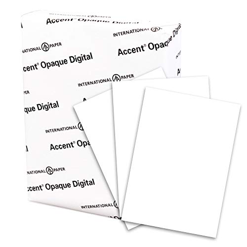 Accent Opaque White Cardstock Paper, 100lb Cover, 271gsm, 8.5 x 11 card stock, 1 Ream / 200 Sheets – Heavy Cardstock with Smooth Finish (1188091R)