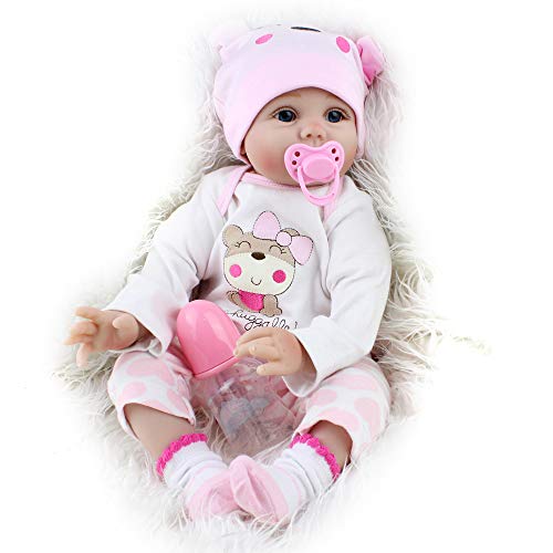 Reborn Baby Dolls Lucy, 22 inch Realistic Girl Doll, Lifelike Soft Vinyl Weighted Gift Set