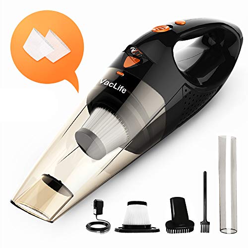VacLife Handheld Vacuum, Hand Vacuum Cordless Rechargeable, Small and Portable with High Power and Quick Charge for Home and Car Cleaning, Black & Orange
