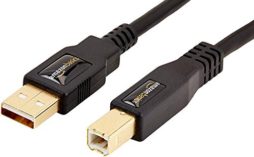 AmazonBasics USB 2.0 Printer Cable - A-Male to B-Male Cord - 6 Feet (1.8 Meters), Black