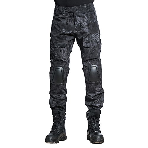 SINAIRSOFT Tactical Pants with Knee Pads Army Airsoft Combat BDU Pants Typhon (Pants,Medium)