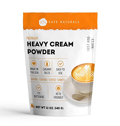 Heavy Cream Powder for Whipping Cream, Sour Cream, Butter, and Coffee. Keto Friendly and Gluten Free. 1-Year Guarantee (12oz)