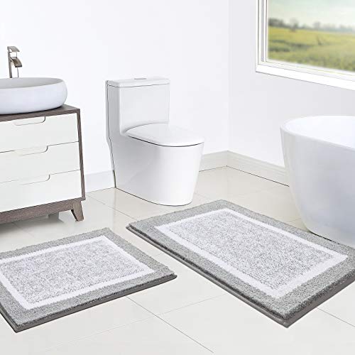 Bathroom Rug Mat, Ultra Soft and Water Absorbent Bath Rug, Bath Carpet, Machine Wash/Dry, for Tub, Shower, and Bath Room