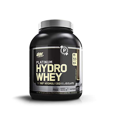 Optimum Nutrition Platinum Hydrowhey Protein Powder, 100% Hydrolyzed Whey Protein Isolate Powder, Flavor: Turbo Chocolate, 3.5 Pounds