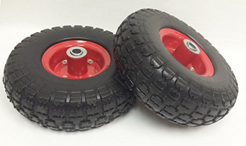 2 New 10' Flat Free Solid Tire Wheel for Dolly Handtruck Cart -27019