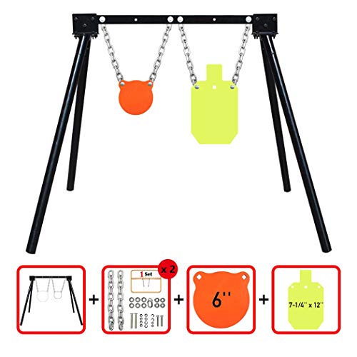 Highwild Steel Target Stand AR500 Shooting Target System (1 Stand, 2 Mounting Kits & 6' Gong + 7'x 12'Torso)