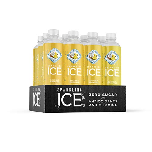 Sparkling Ice, Coconut Pineapple Sparkling Water, with Antioxidants and Vitamins, Zero Sugar, 17 fl oz Bottles (Pack of 12)
