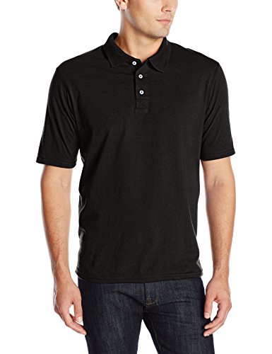 Hanes mens X-Temp Performance Polo Shirt,Black,Large