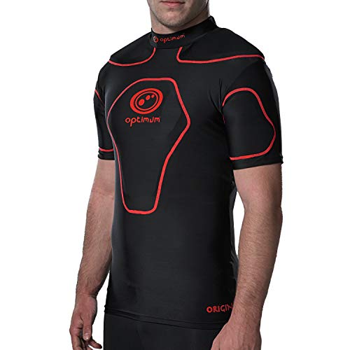 Small Black Red Optimum Origin Padded Cycling Top