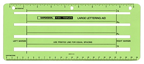 Rapidesign Large Lettering Aid Template, 1 Each (R924)