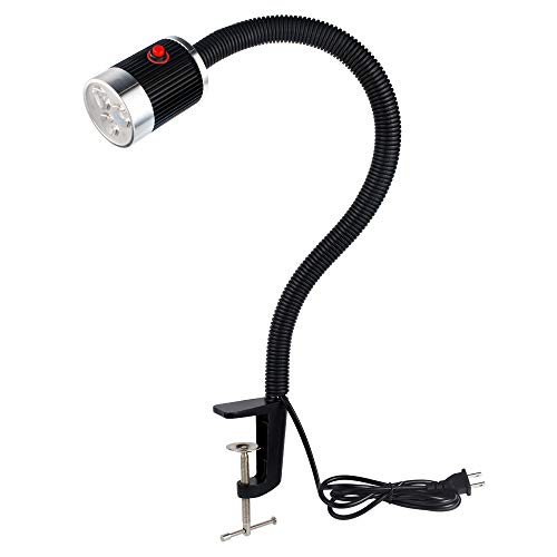 Led Flexible Gooseneck Light 900 Lumen 120 Volt Fixed with C Clamp Industrial Lighting Work Lamp for Machine Tools and Lathe