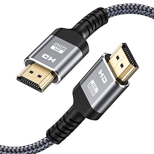 4K HDMI Cable 15FT,Highwings High Speed 18Gbps HDMI 2.0 Braided Cord-Supports (4K 60Hz HDR,Video 4K 2160p 1080p 3D HDCP 2.2 ARC-Compatible with Ethernet PS4/3 4K Projector Game Monitor ect-Grey