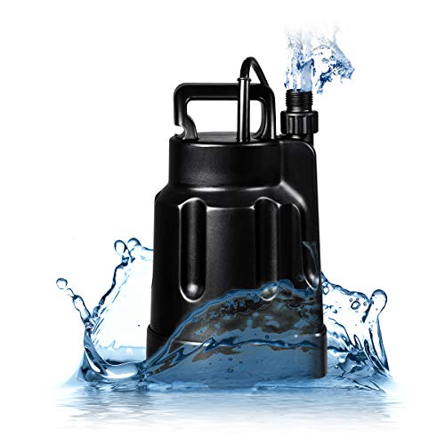 Goplus Sump Pump, 1/2HP, 1585 GHP Submersible Water Pump for Pond, Garden, Swimming Pool, Electric Multi-Purpose Pump