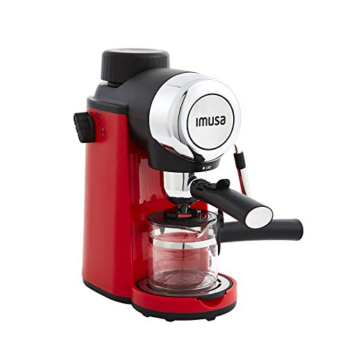 IMUSA USA 4 Cup Epic Electric Espresso/Cappuccino Maker, Red