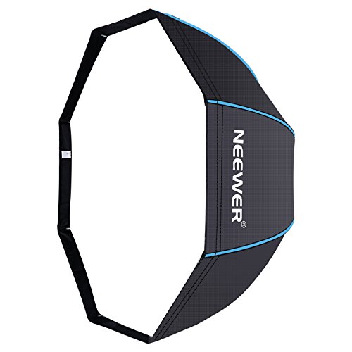 Neewer 31.5 inches /80 Centimeters Portable Octagonal Umbrella Softbox for Studio Flash, Speedlite, with White Diffuser and Carrying Bag for Portrait Product Photography (Black/Blue)