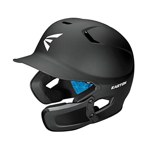 EASTON Z5 2.0 Batting Helmet w/ Universal Jaw Guard | Baseball Softball | Junior | Matte Black | 2020 | Dual-Density Impact Absorption Foam | High Impact ABS Shell | Moisture Wicking BioDRI Liner