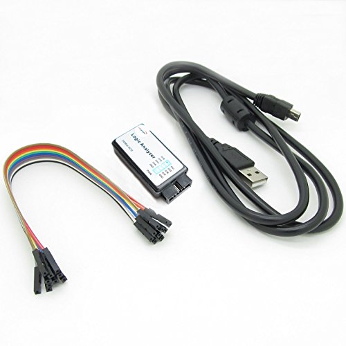 HiLetgo USB Logic Analyzer Device With EMI Ferrite Ring USB Cable 24MHz 8CH 24MHz 8 Channel UART IIC SPI Debug