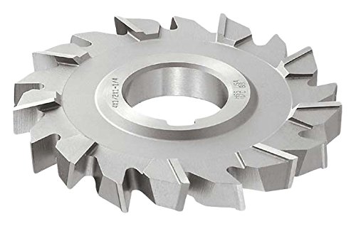 KEO Milling 10710 Staggered Tooth Woodruff Key Seat Milling Cutter,'WK' Style, 1/2' Width, 1' Arbor Hole, 18 Teeth, 3-1/2' Cutting Diameter, HSS, Uncoated Coating, Standard Cut