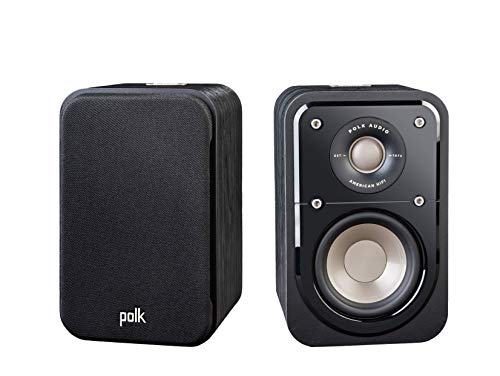 Polk Audio Signature Series S10 Bookshelf Speakers for Home Theater, Surround Sound and Premium Music | Powerport Technology | Detachable Magnetic Grille (Pair),Black