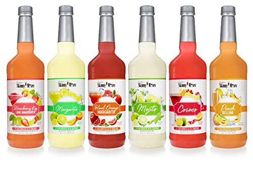 Jordan's Skinny Mixes Skinny Mixes Cocktail Party in a Box | Healthy Flavors with 0 Sugar | Gluten Free & Kosher | Keto Friendly & GMO Free | 32 fl oz |6 Pack