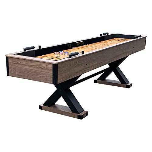 Hathaway Excalibur 9' Shuffleboard Table, Black, Driftwood (BG50356)