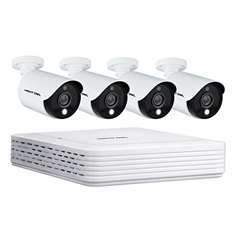 Night Owl CCTV Video Home Security Camera System with 4 Wired 1080p HD Indoor/Outdoor Cameras with Night Vision and 1 TB Hard Drive