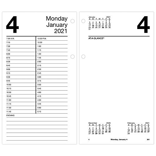 2021 Daily Desk Calendar Refill by AT-A-GLANCE, 4-1/2' x 8', Loose-Leaf (E2105021)