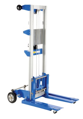 Vestil A-LIFT-S-HP Adjustable Straddle Hand Winch Lift Truck, 42-1/2' Length, 43-1/4' Width, 68' Height, 400 lbs Capacity